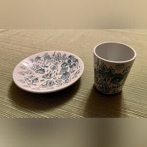 Collectible Nymolle Art Faience Hoyrup cup and saucer set
